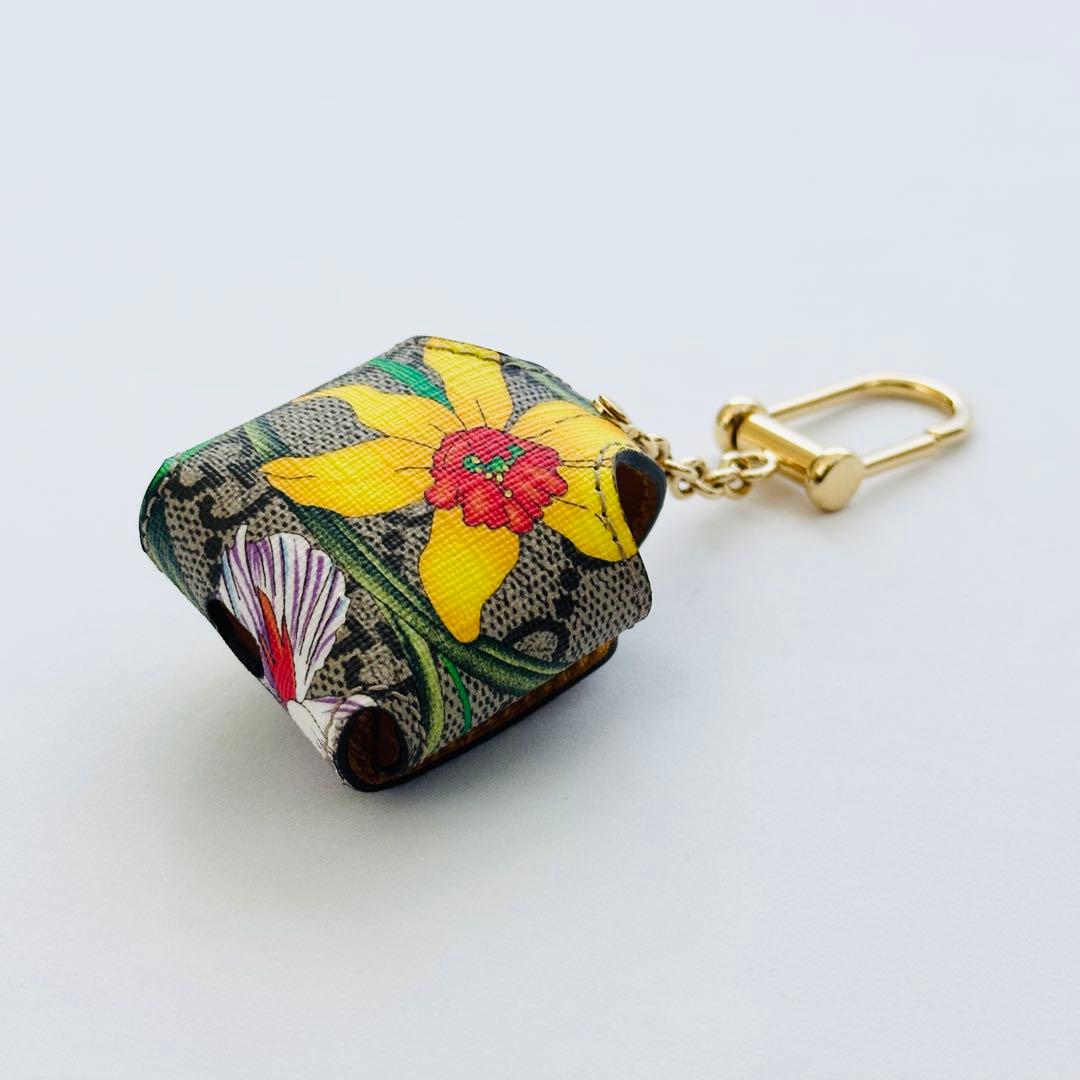 【希少×美品】GUCCI グッチ AirPodsケース GGフローラ チャーム