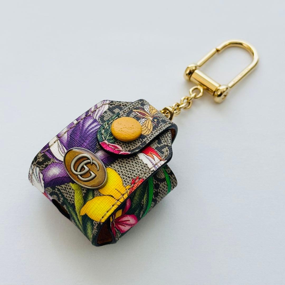 【希少×美品】GUCCI グッチ AirPodsケース GGフローラ チャーム