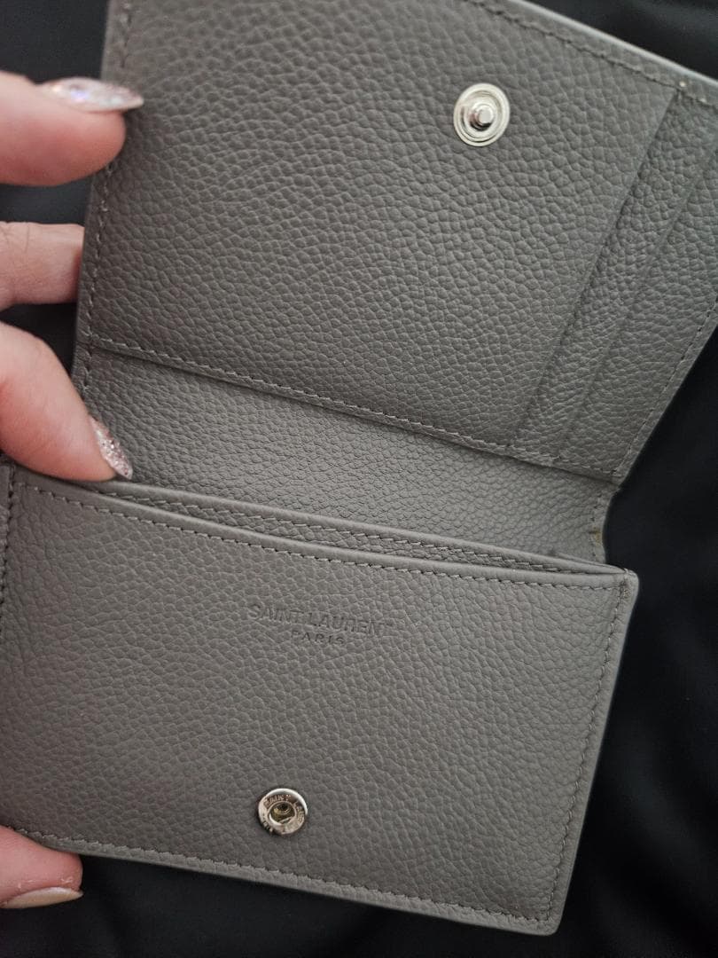 SAINT LAURENT グレー 名刺入れ