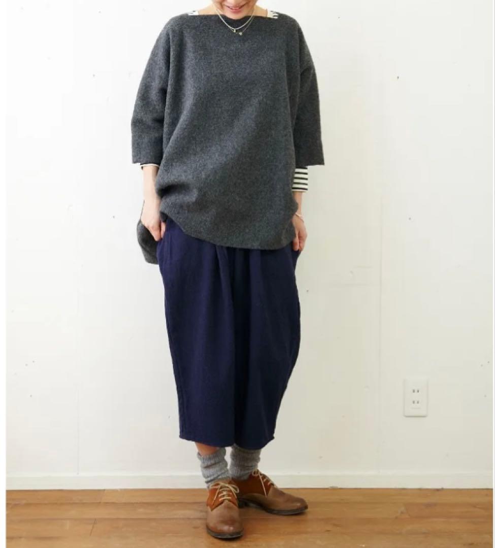 veritecoure 圧縮ウール Tライン プルオーバー ダークグレー 未使用