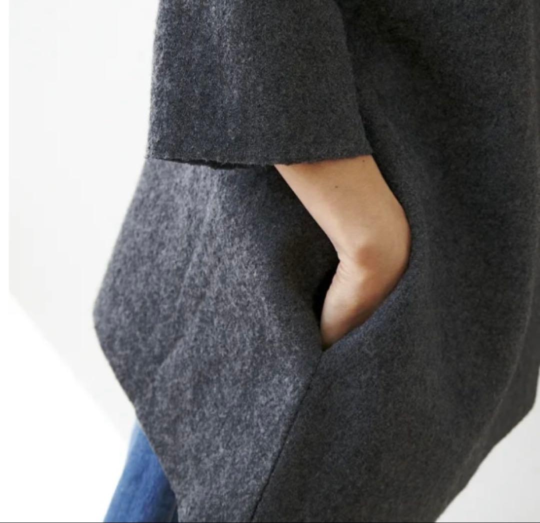 veritecoure 圧縮ウール Tライン プルオーバー ダークグレー 未使用