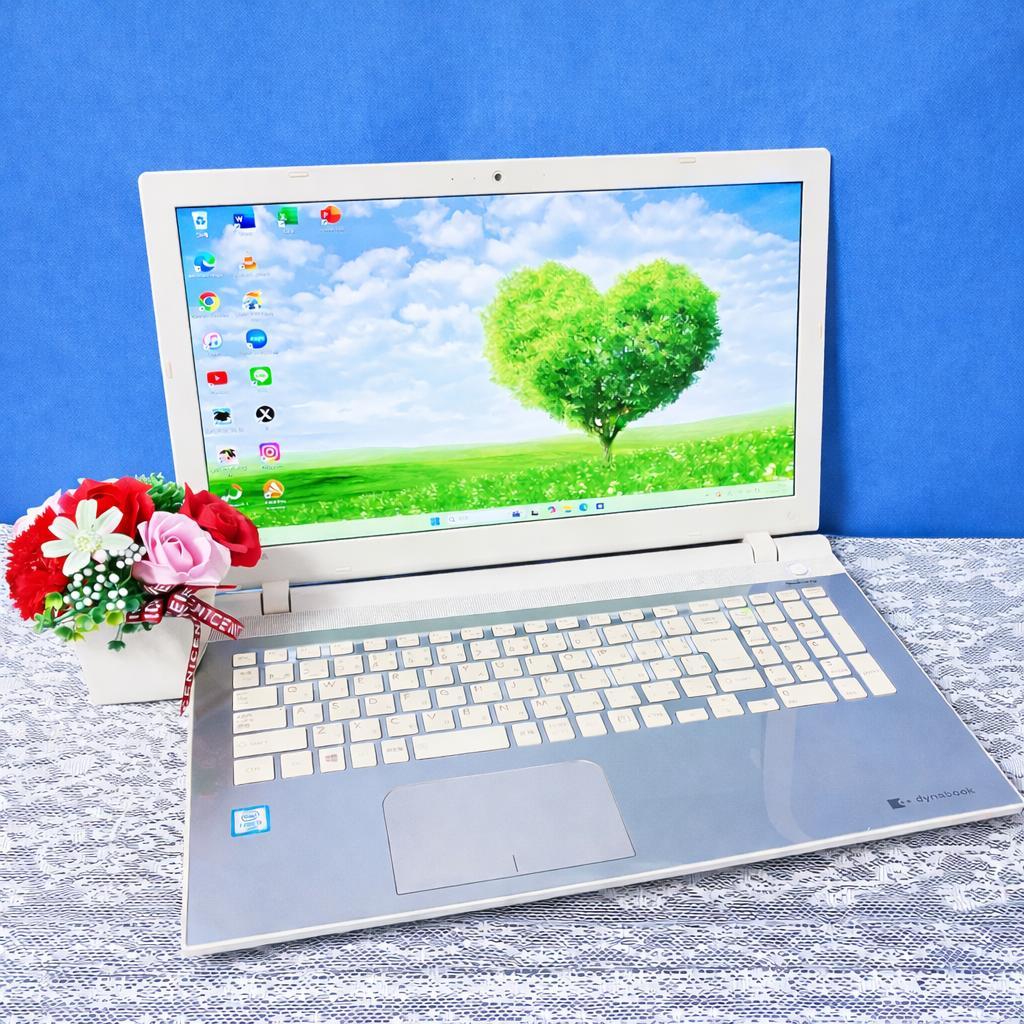 美品❣ 東芝ノートパソコン 薄型軽量 ゴールド✨Win11 SSD カメラ付き