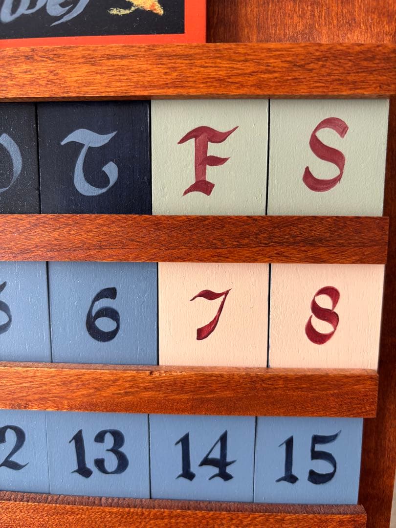 トールペイント木製カレンダー