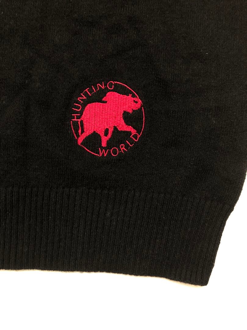 新品♪ハンティングワールドニットセーターカシミヤ100％ブラック黒 未使用未試着