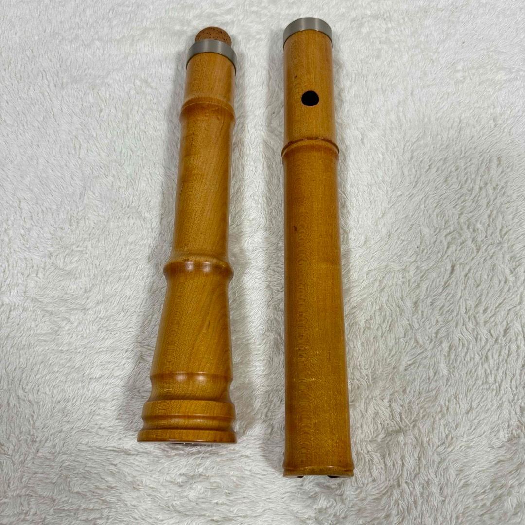 特選品　琴古流　尺八　楓　一尺八寸　中継　2継　地塗り　箱付き　55センチ