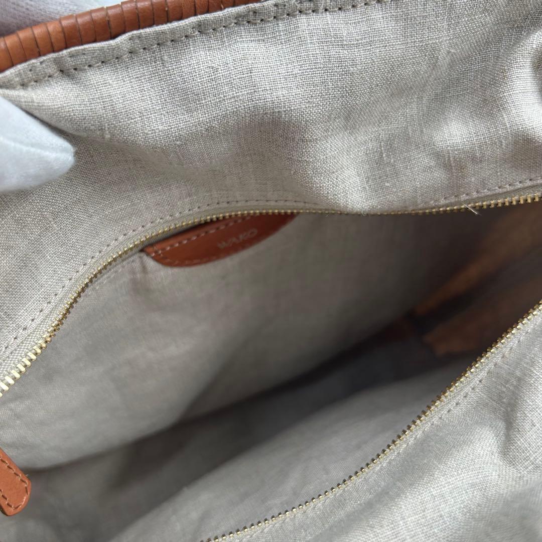 近年モデル✨極美品✨WAKO かごバッグ　ハンドバック　ラフィア　タウンユース