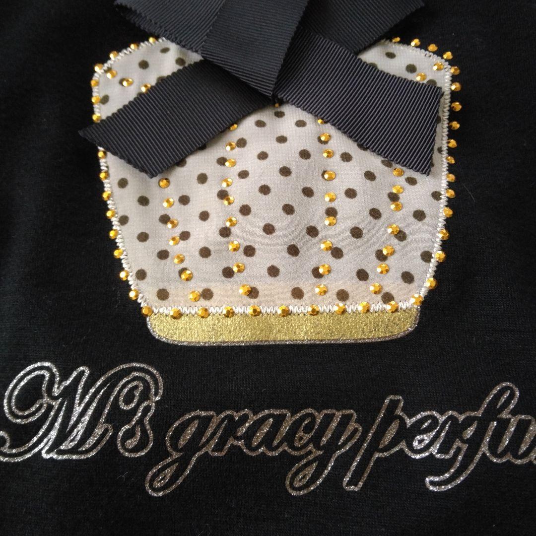 ＊未使用美品＊ M'S GRACY 香水 リボン ラインストーン 長袖 M