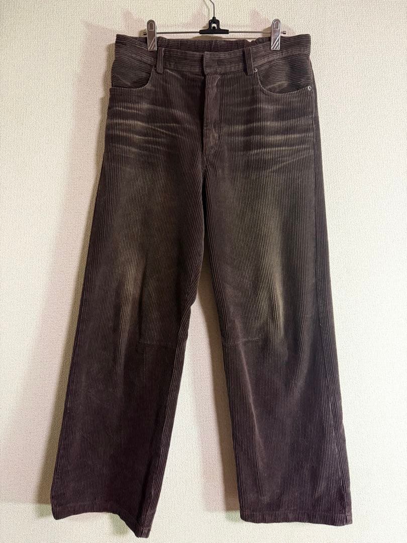 未使用CLEL アンティークデザイン コーデュロイスラックスパンツ　ブラウン　M