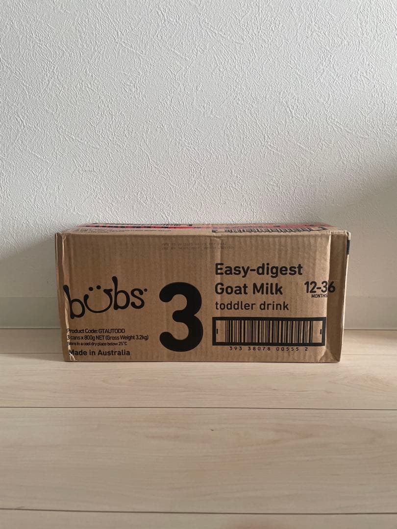 bubsバブズ ヤギ山羊A2粉ミルクステップ3(12〜36ヶ月)3缶