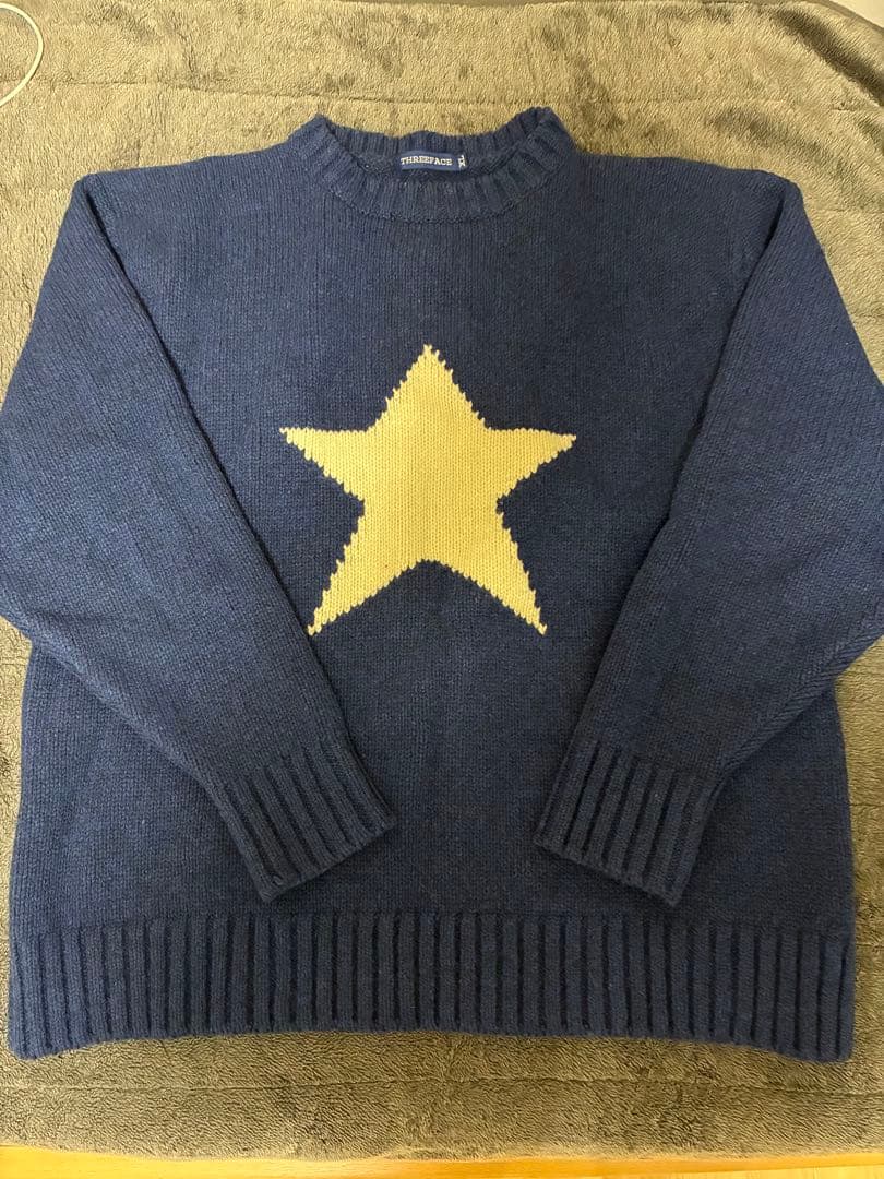 THREEFACE スターニット ネイビー スリーフェイス フォアモスト