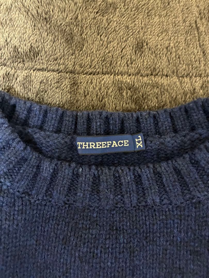 THREEFACE スターニット ネイビー スリーフェイス フォアモスト