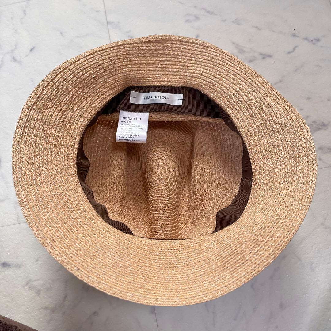 極美品✨マチュアーハ×バーズワーズ コラボ BOXED HAT ラフィアハット