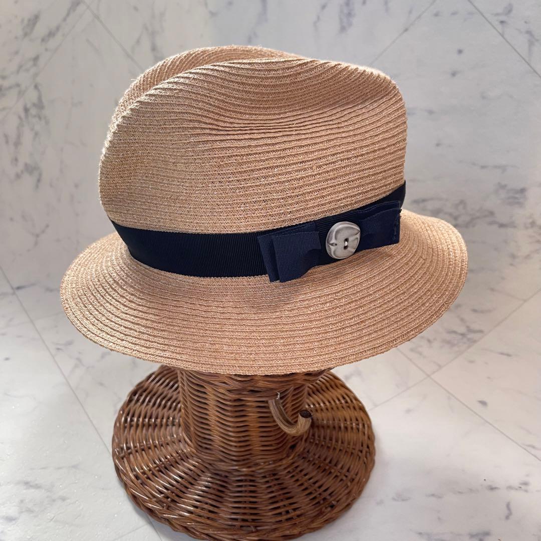 極美品✨マチュアーハ×バーズワーズ コラボ BOXED HAT ラフィアハット
