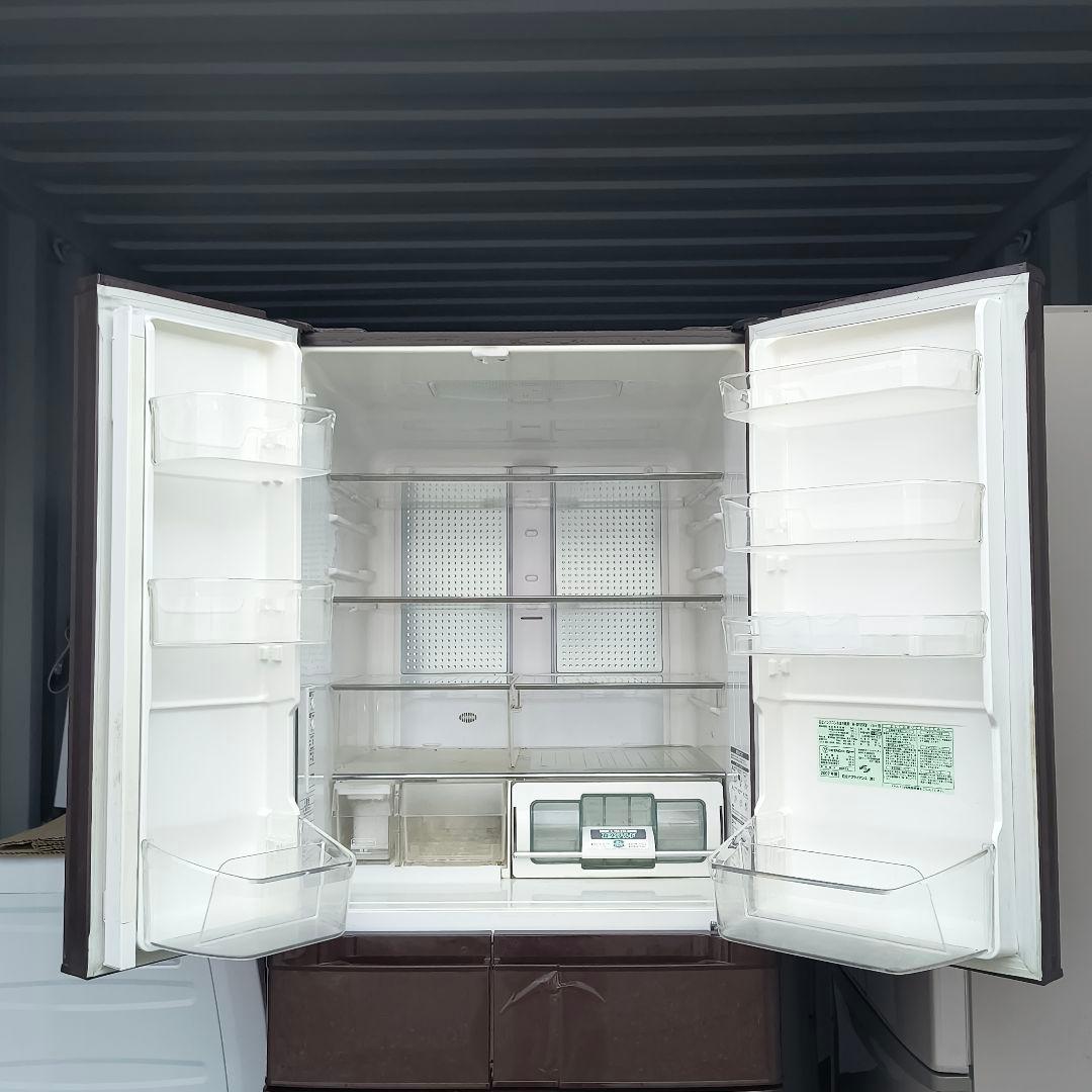 運搬取付無料！あずきカラー・純正日立ノンフロン冷蔵庫！完動品・美品！