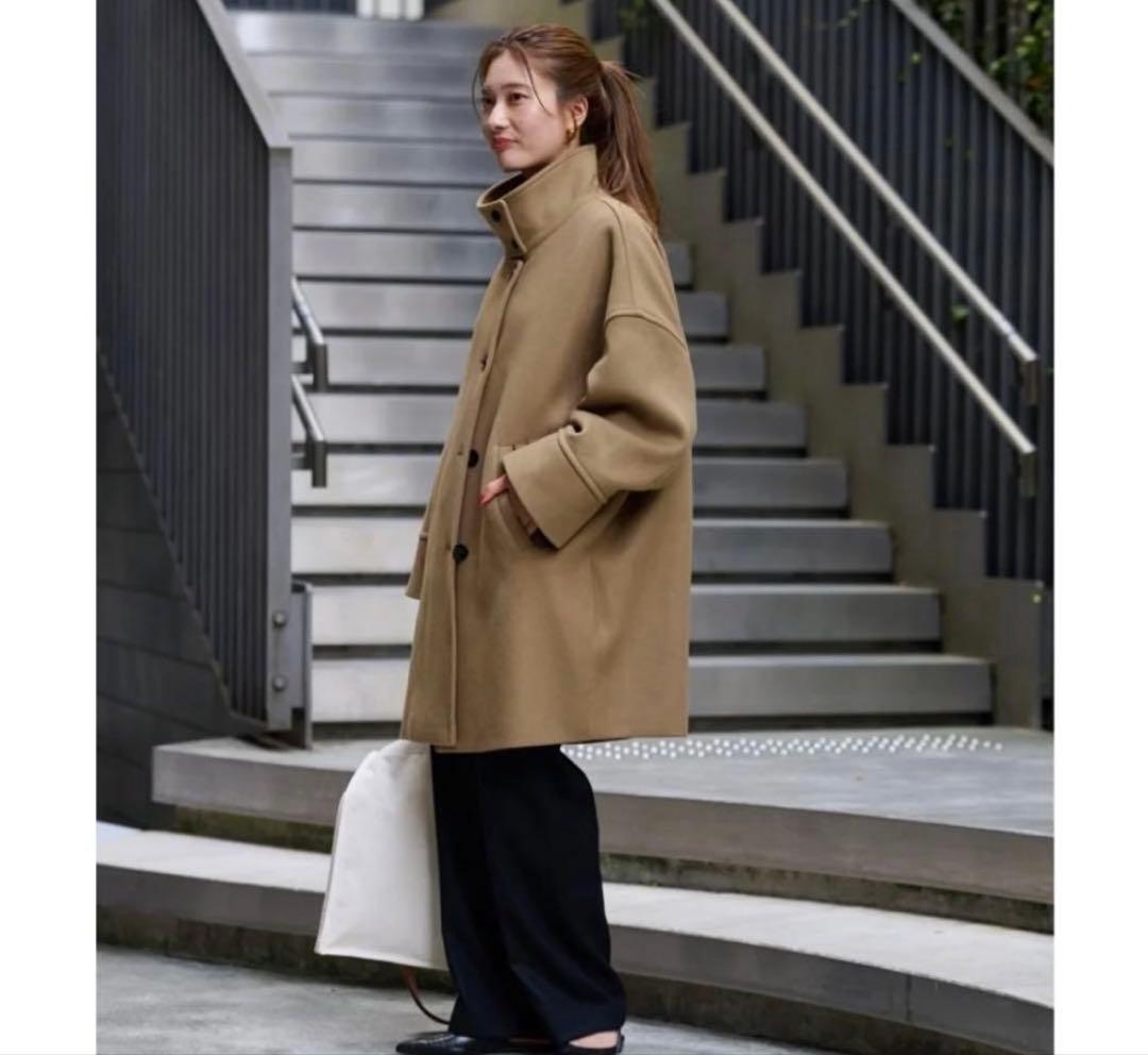 フレームワーク　メルトンスタンドポンチョコート