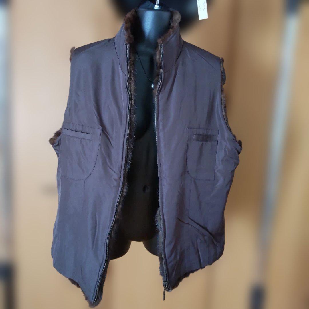 セール値下げお得オマケ付♥️ミンク未使用お帽子♥️おまけミンクリバーシブルベスト