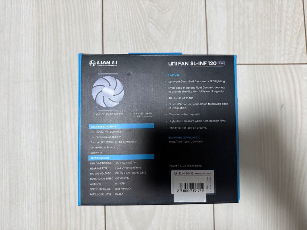 PC用ファン・クーラー Lian Li UNI FAN SL-INF 120 RGB