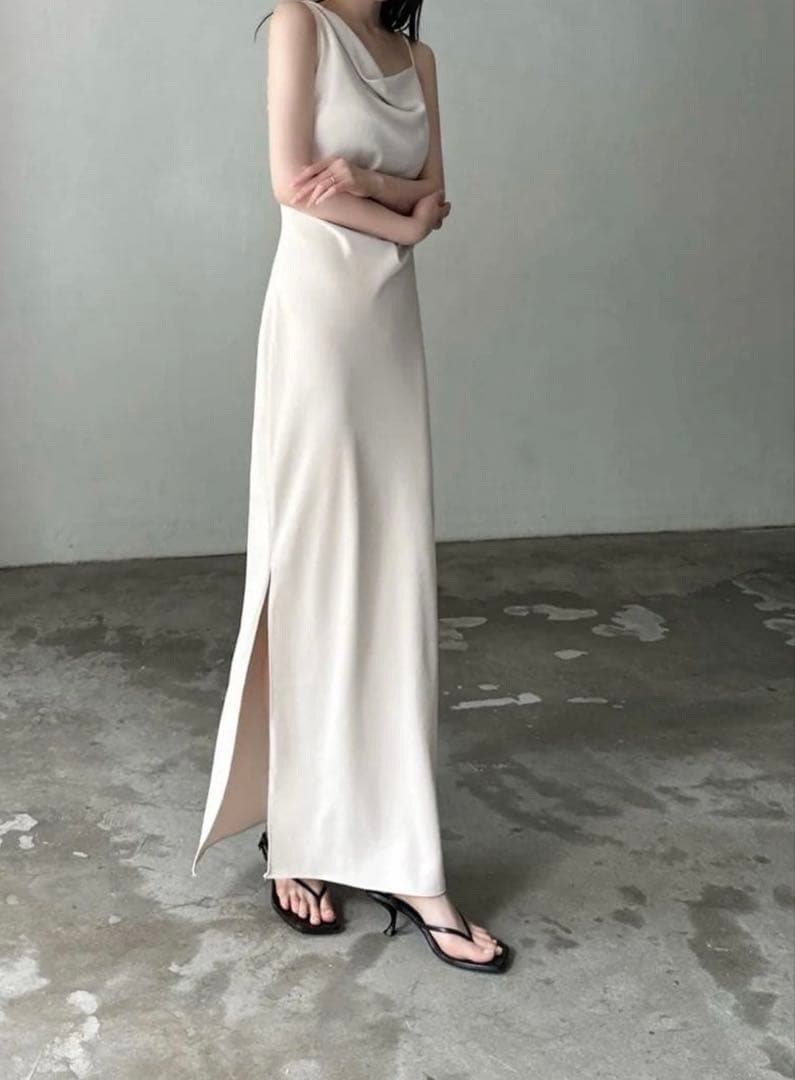 maison celon アシンメトリーワンピース ivory