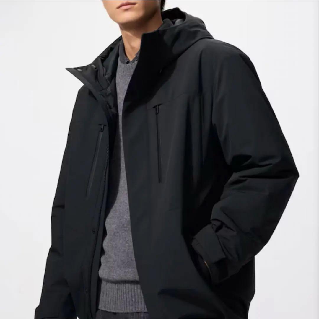 【新品未使用】UNIQLO ユニクロ　ハイブリッドダウンパーカ　黒　Lサイズ
