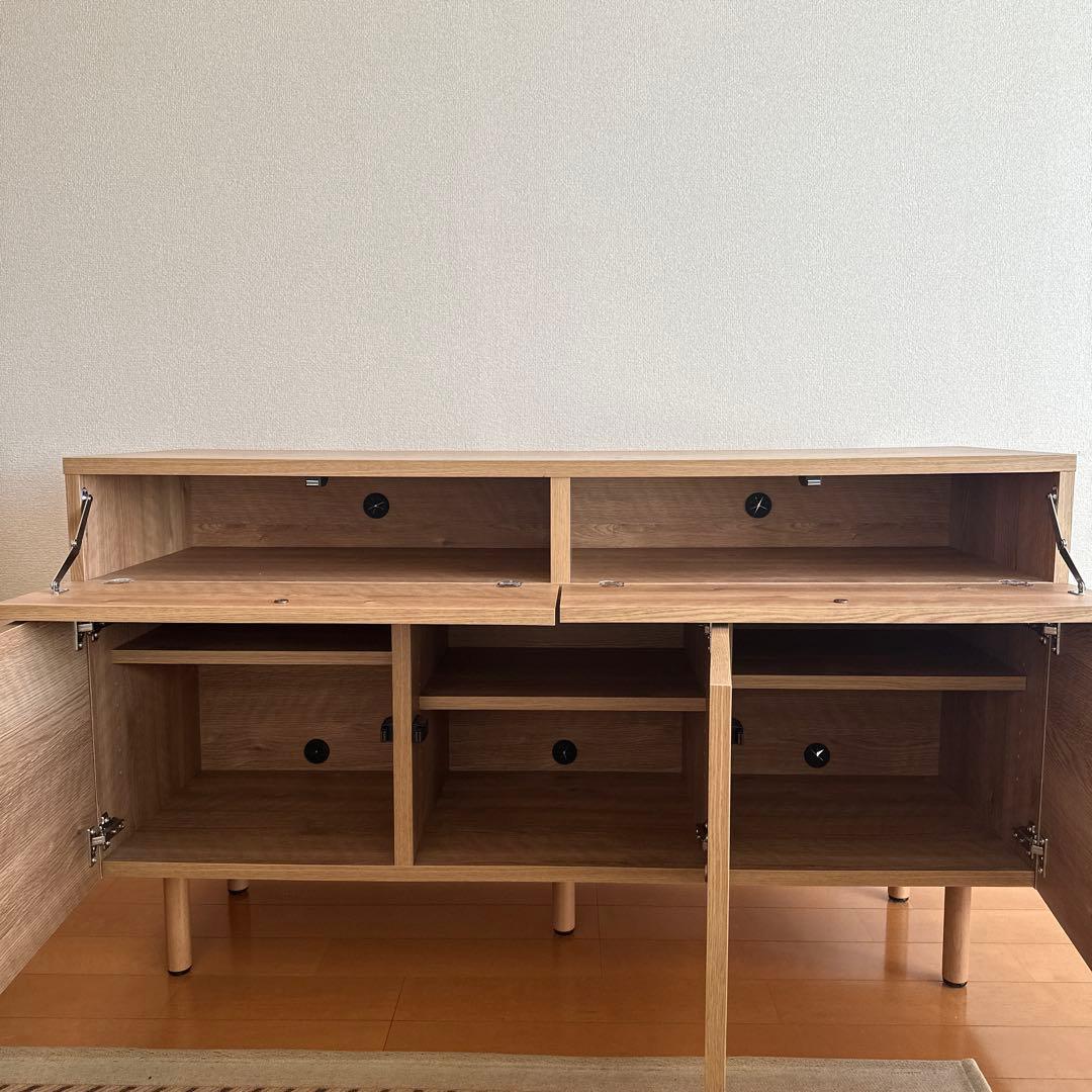 出品12月末まで　幅120]キャビネット サイドボード チェスト 収納棚