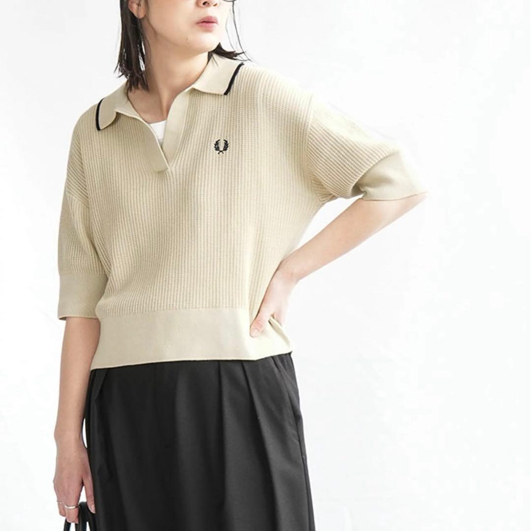 25年春夏新作　フレッドペリー　オープンカラーメッシュニットシャツ 半袖