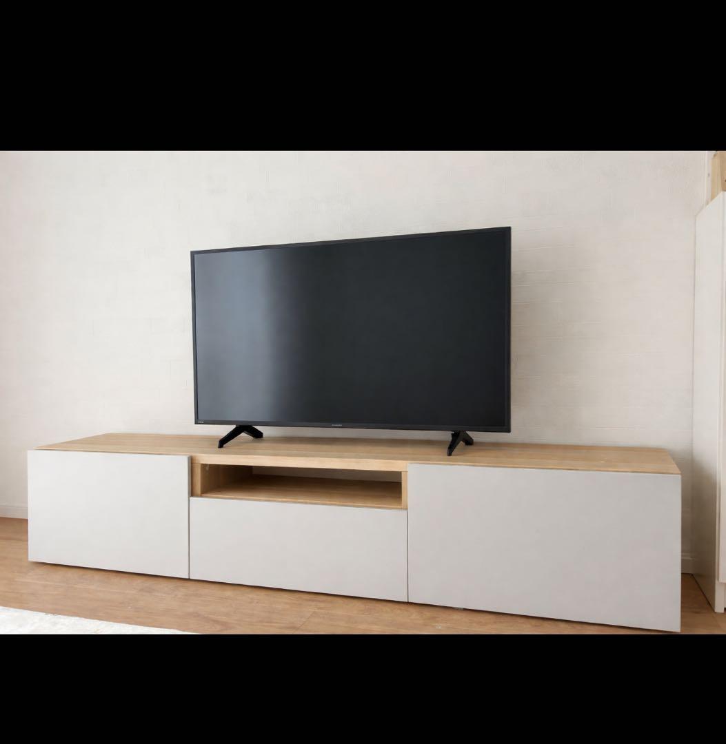 【最終値下げ】IKEA BESTA テレビ台 幅180cm ホワイト/ナチュラル