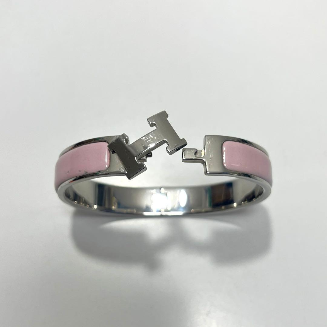 HERMES ピンクエナメルバングル