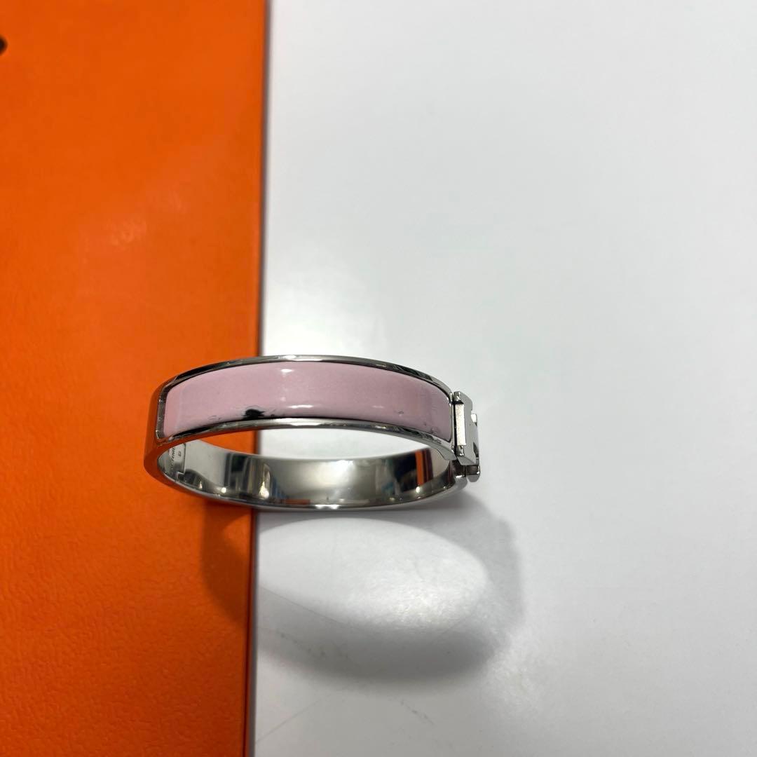HERMES ピンクエナメルバングル
