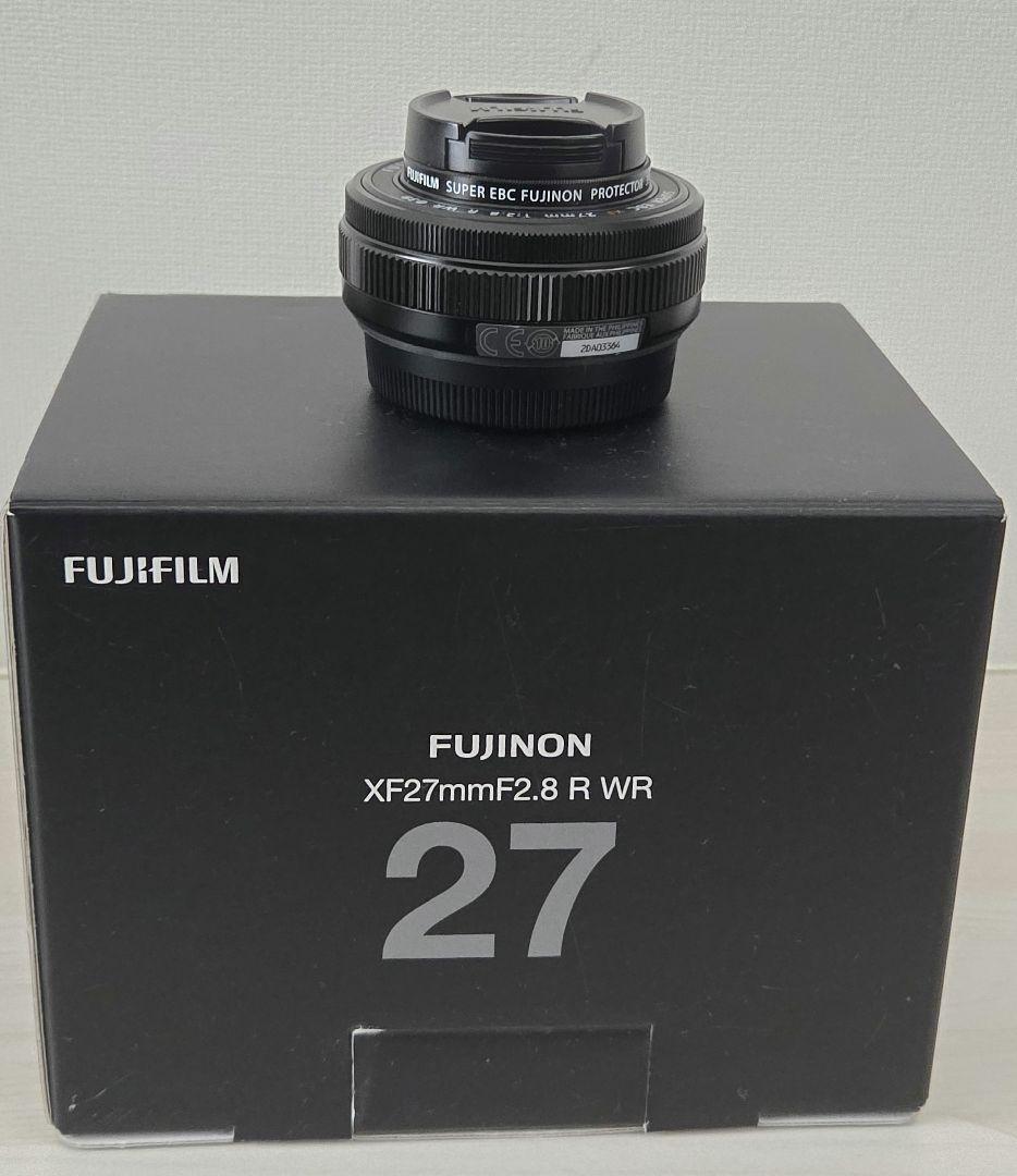 FUJIFILM XF27mm f2.8 R WR 外箱、取説、レンズフィルター