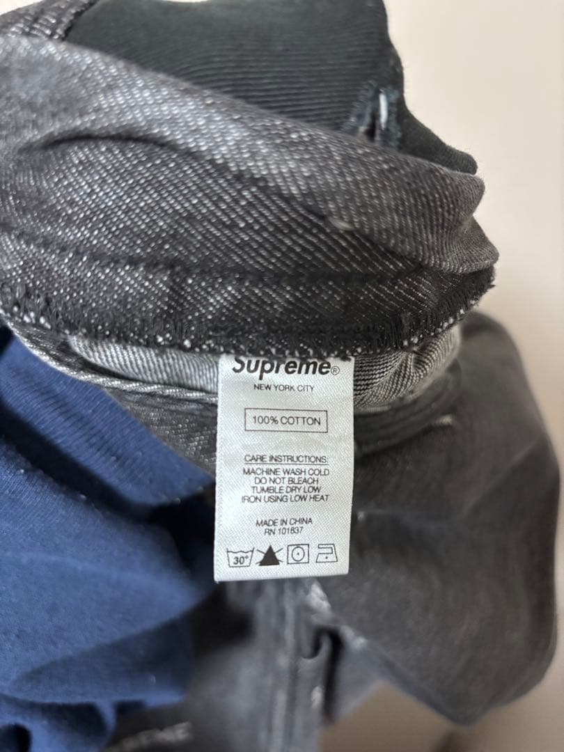 Supreme デニム オーバーオール ブラック シュプリーム S ツナギ