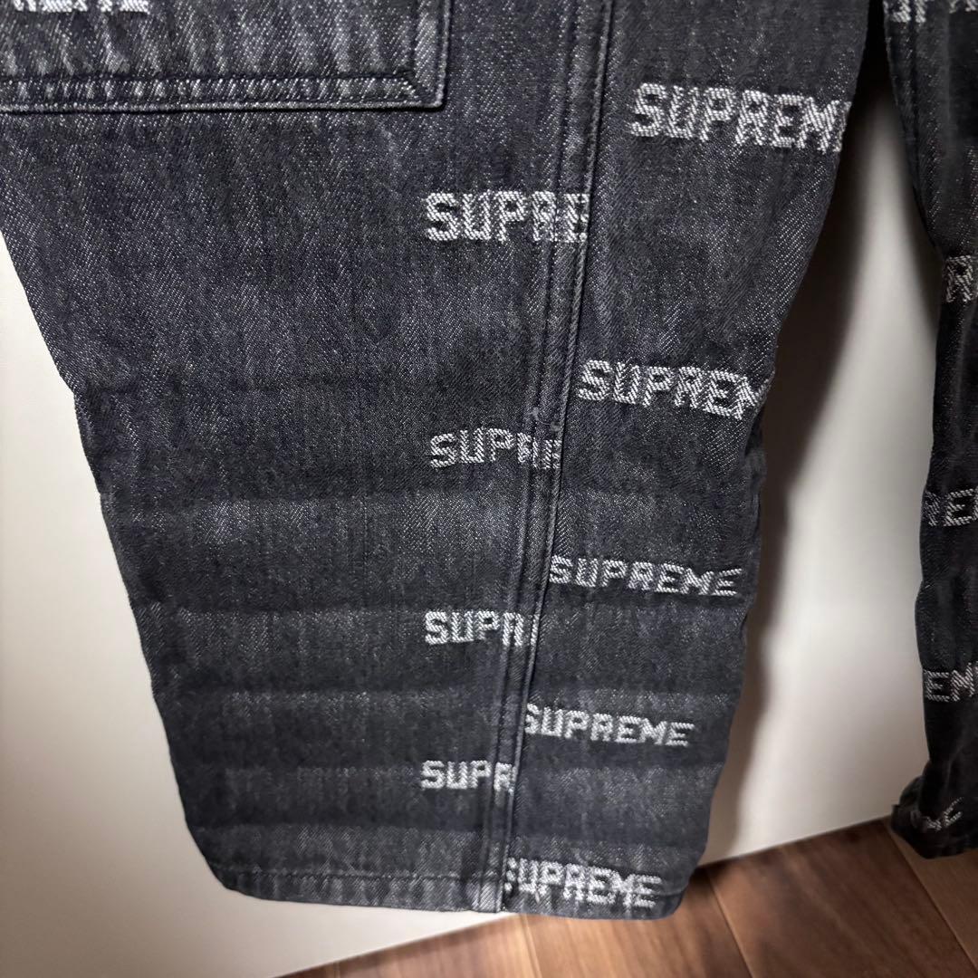 Supreme デニム オーバーオール ブラック シュプリーム S ツナギ