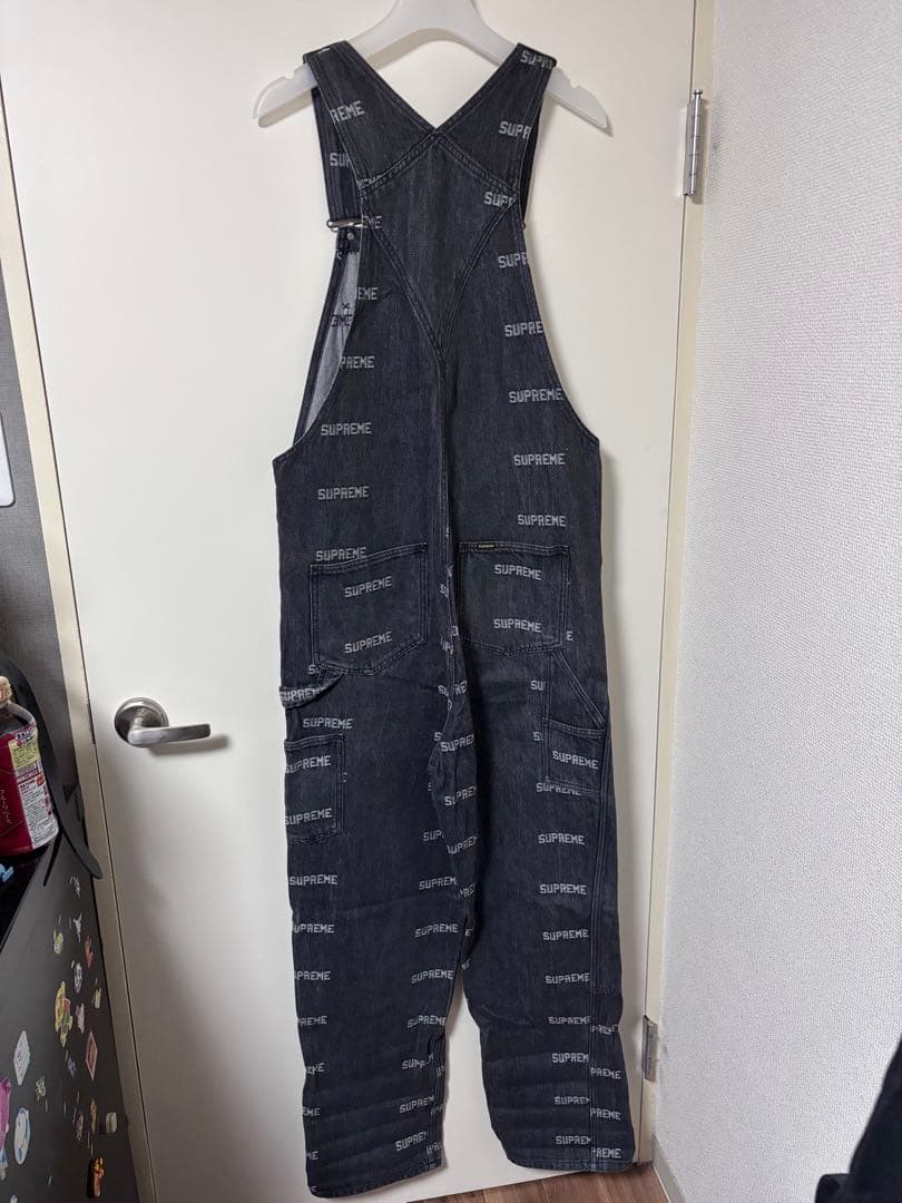 Supreme デニム オーバーオール ブラック シュプリーム S ツナギ