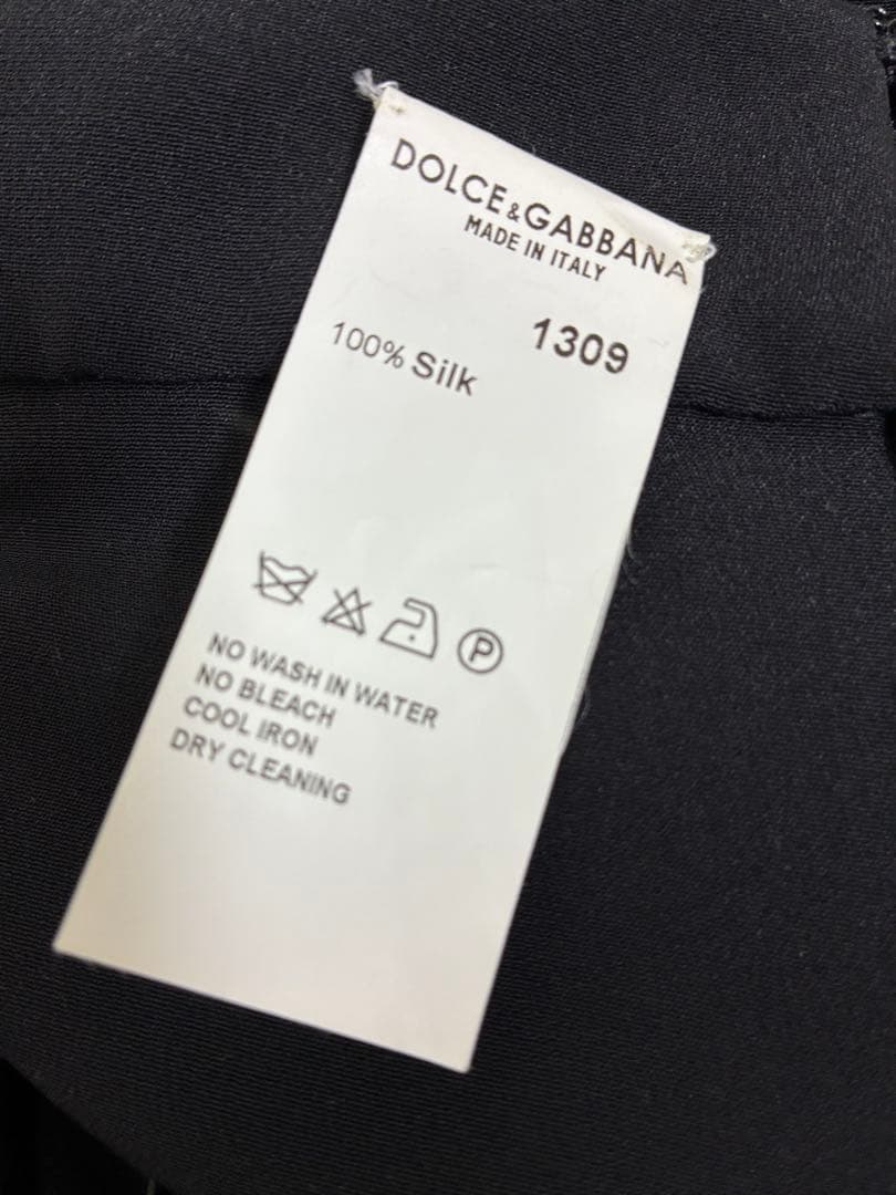 DOLCE & GABBANAブラック　シルクワンピース