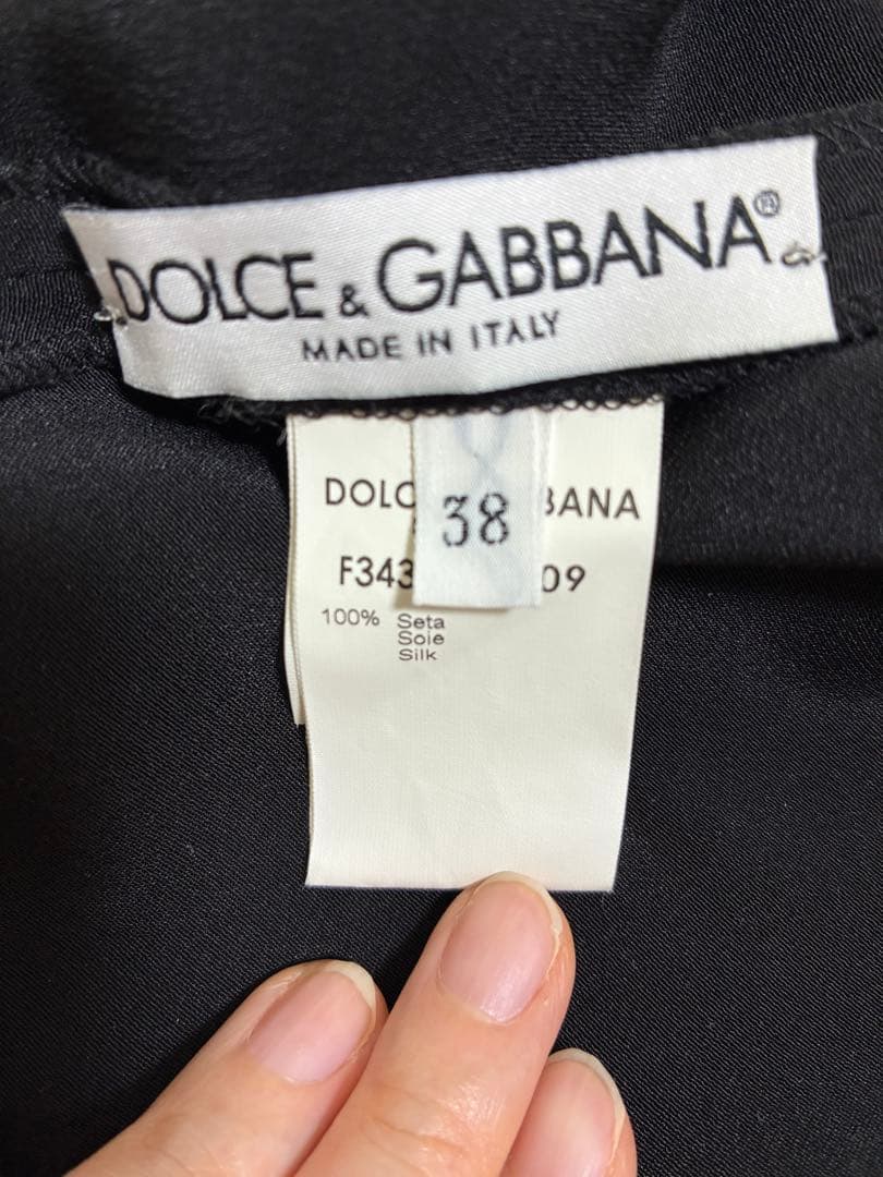DOLCE & GABBANAブラック　シルクワンピース