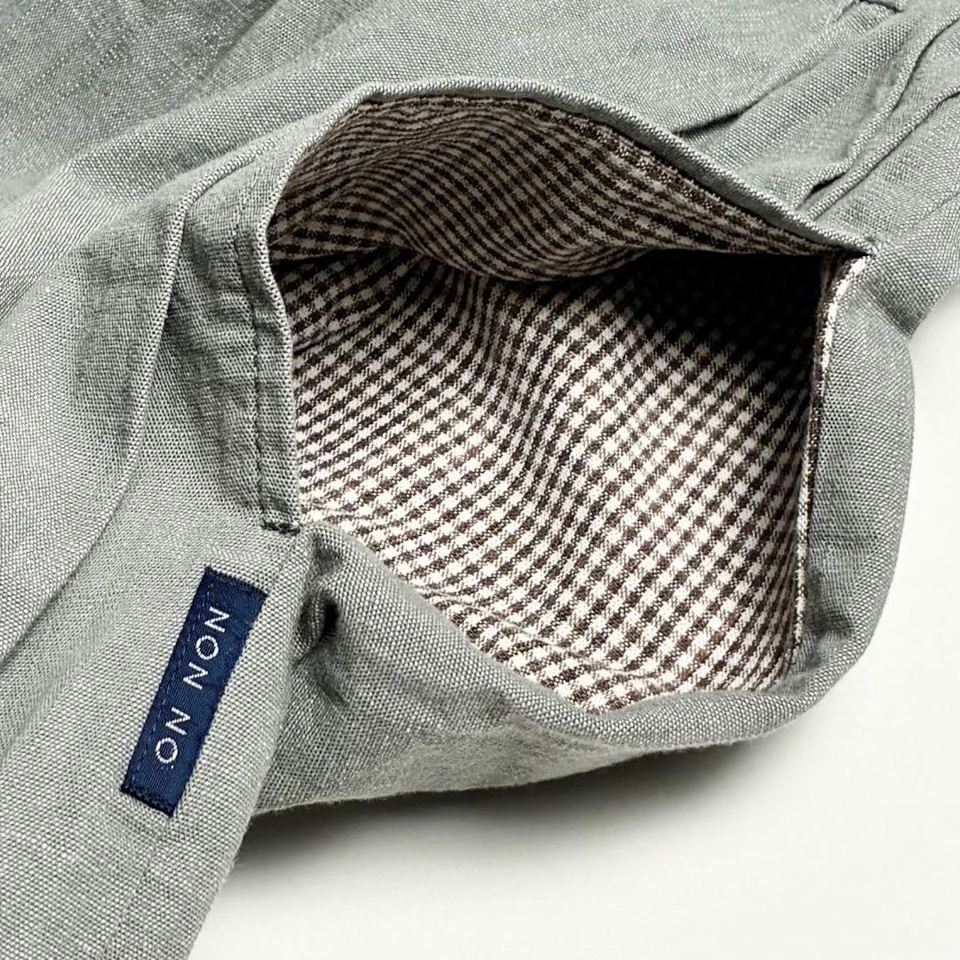 【極美品】NON NO/ギャザー切り替えライトデニムワンピース/グレー/チェック