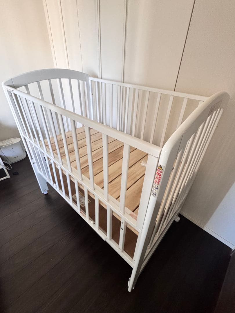 美品⭐︎KATOJI カトージ ベビーベッド ハイタイプ レギュラー　ホワイト