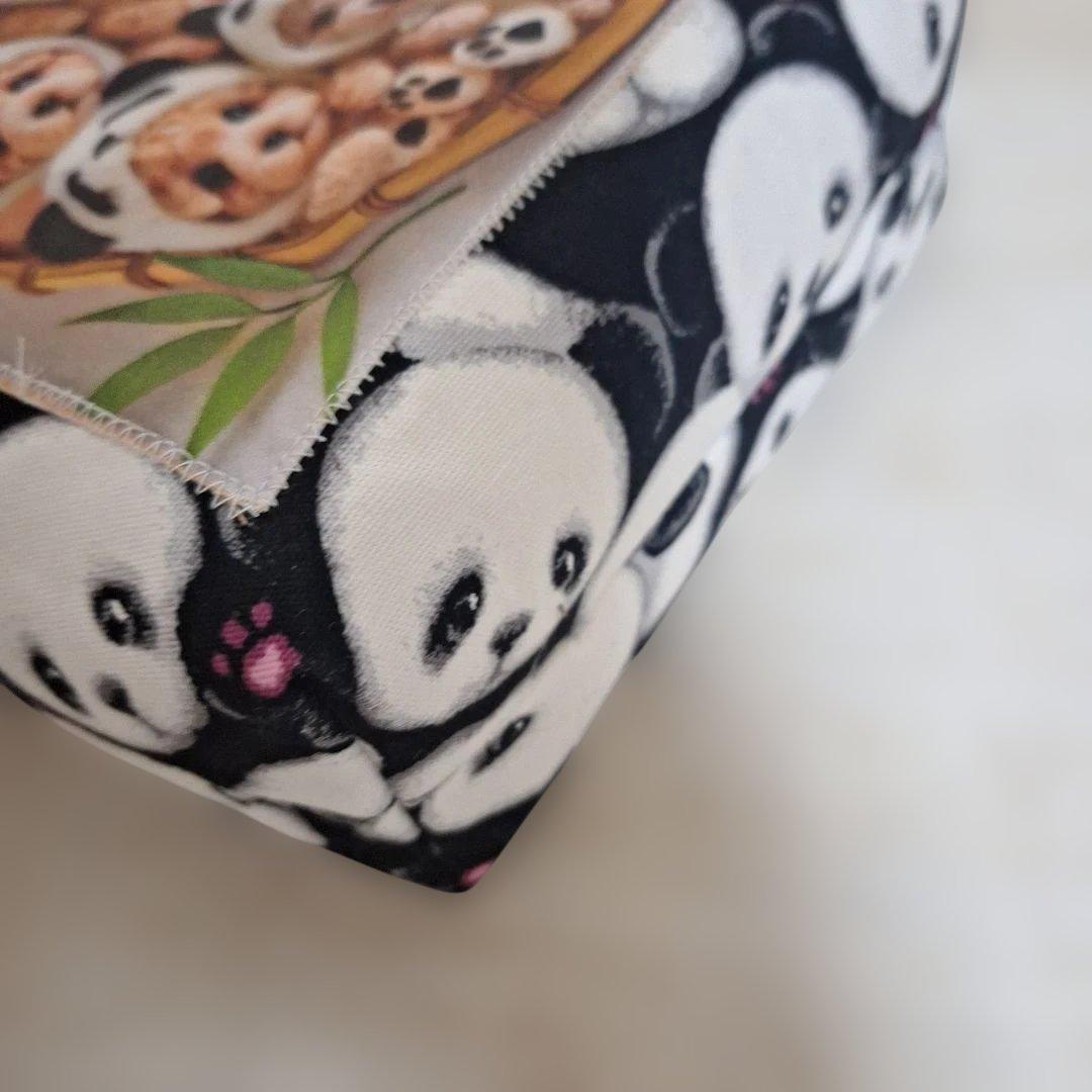 可愛いパネル生地　ハンドメイド　布バスケット