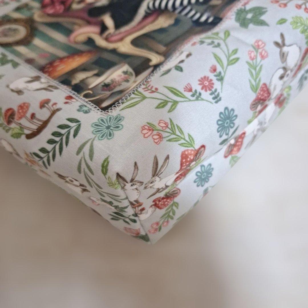 可愛いパネル生地　ハンドメイド　布バスケット