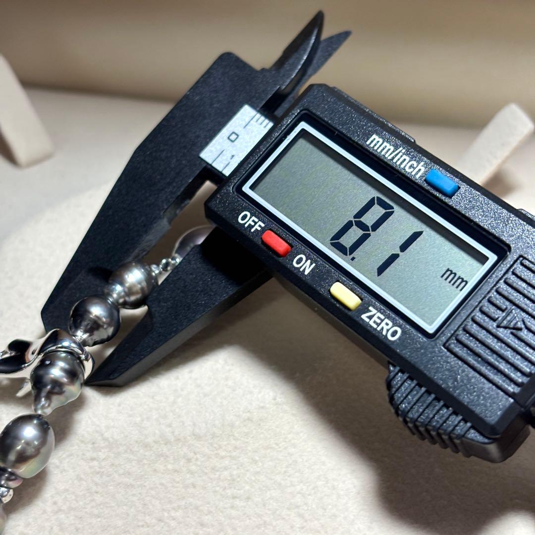 テリ強✨　黒蝶真珠　鑑別付き　デザイン　パール　8.0-11.5 本真珠