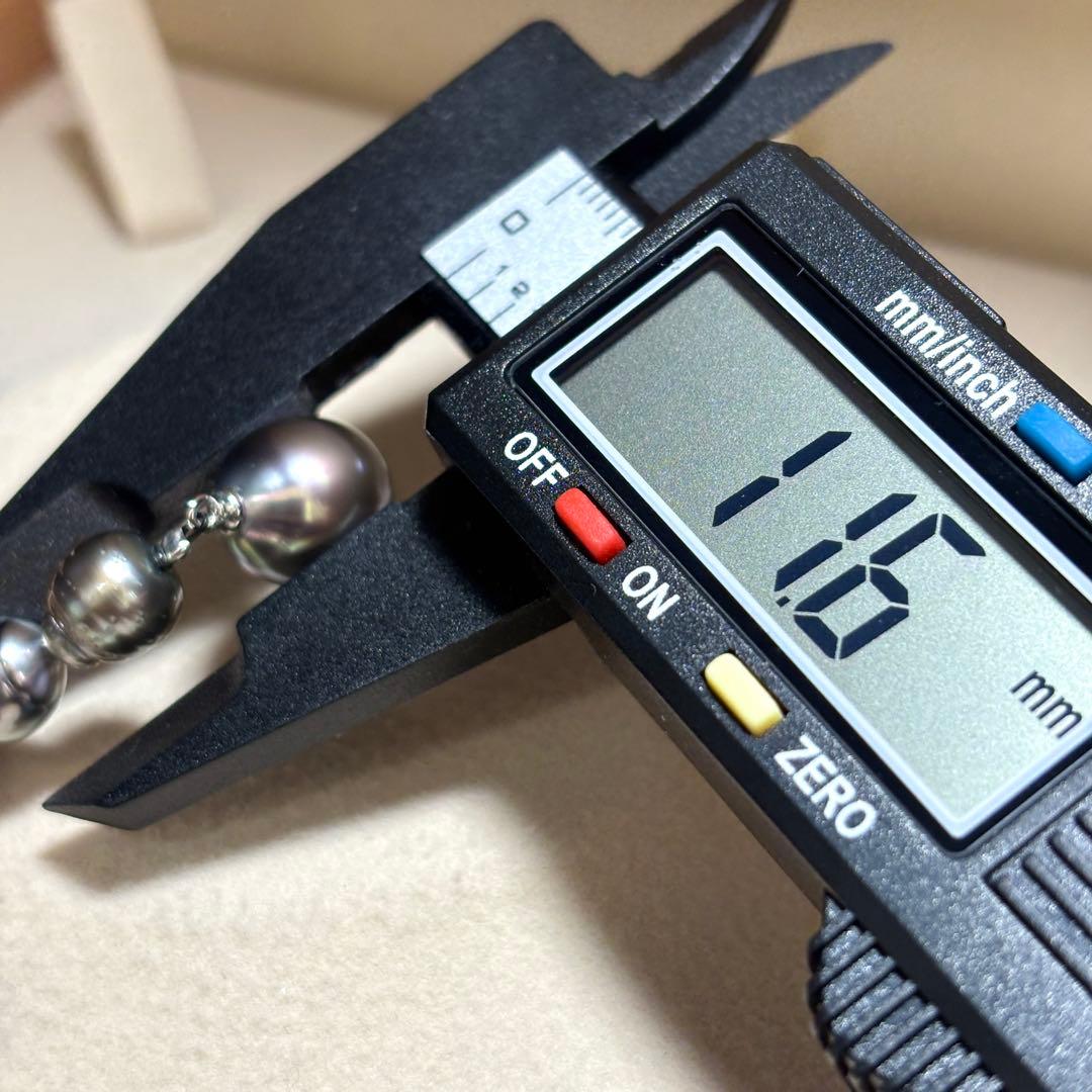 テリ強✨　黒蝶真珠　鑑別付き　デザイン　パール　8.0-11.5 本真珠