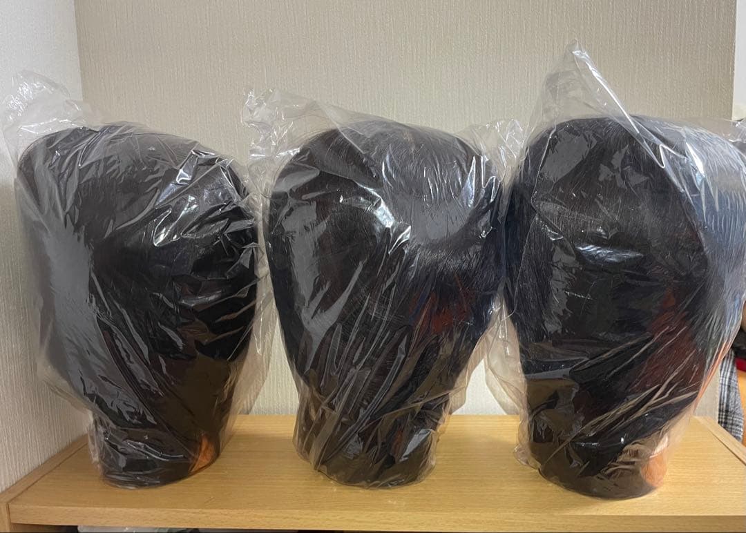 マネキン 練習用カットウィッグ 新品3体