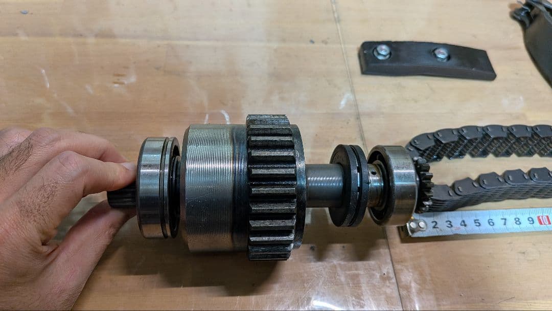 CB750F　プライマリーギア　プライマリーチェーン　チェーンテンショナー