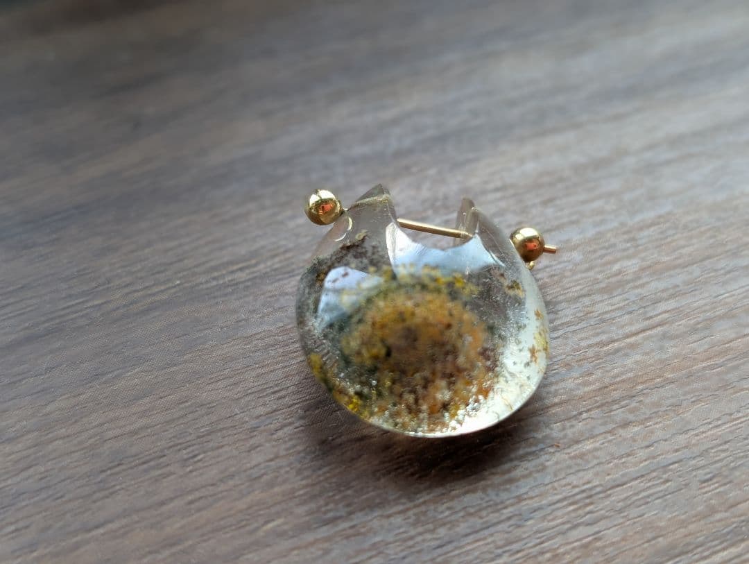 MONAKA Jewellery　モナカ　ロックピアス　ガーデンクオーツ