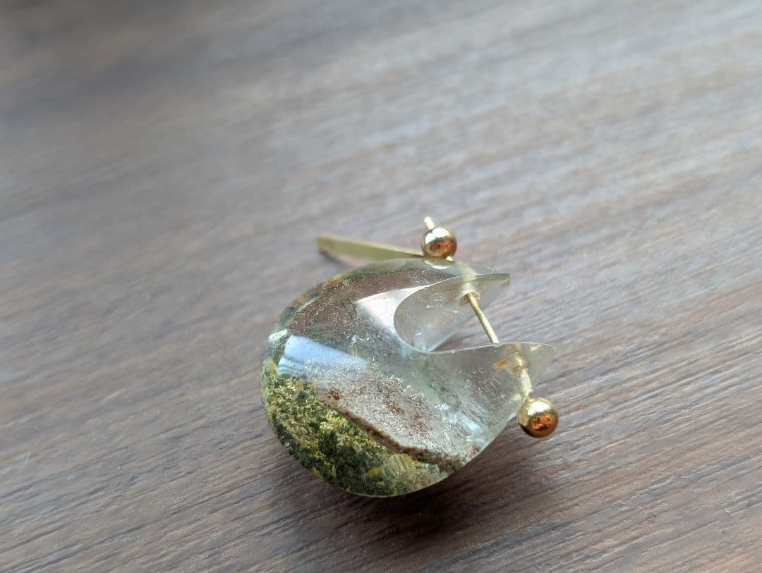 MONAKA Jewellery　モナカ　ロックピアス　ガーデンクオーツ