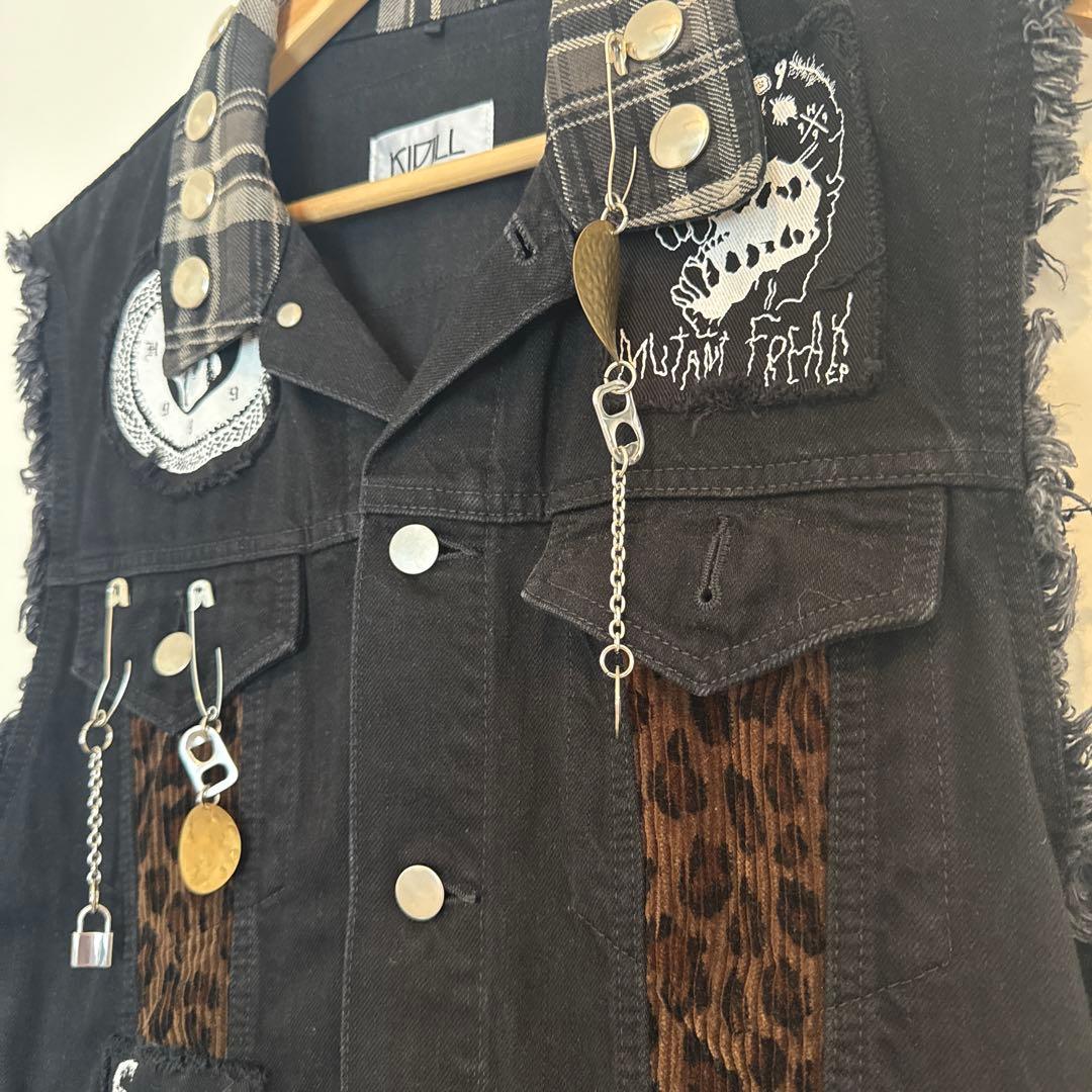 KIDILL 2025ss ブラックデニム　ベスト