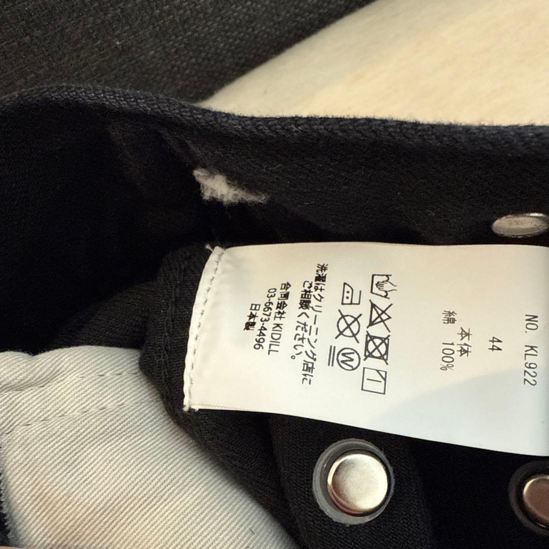 KIDILL 2025ss ブラックデニム　ベスト