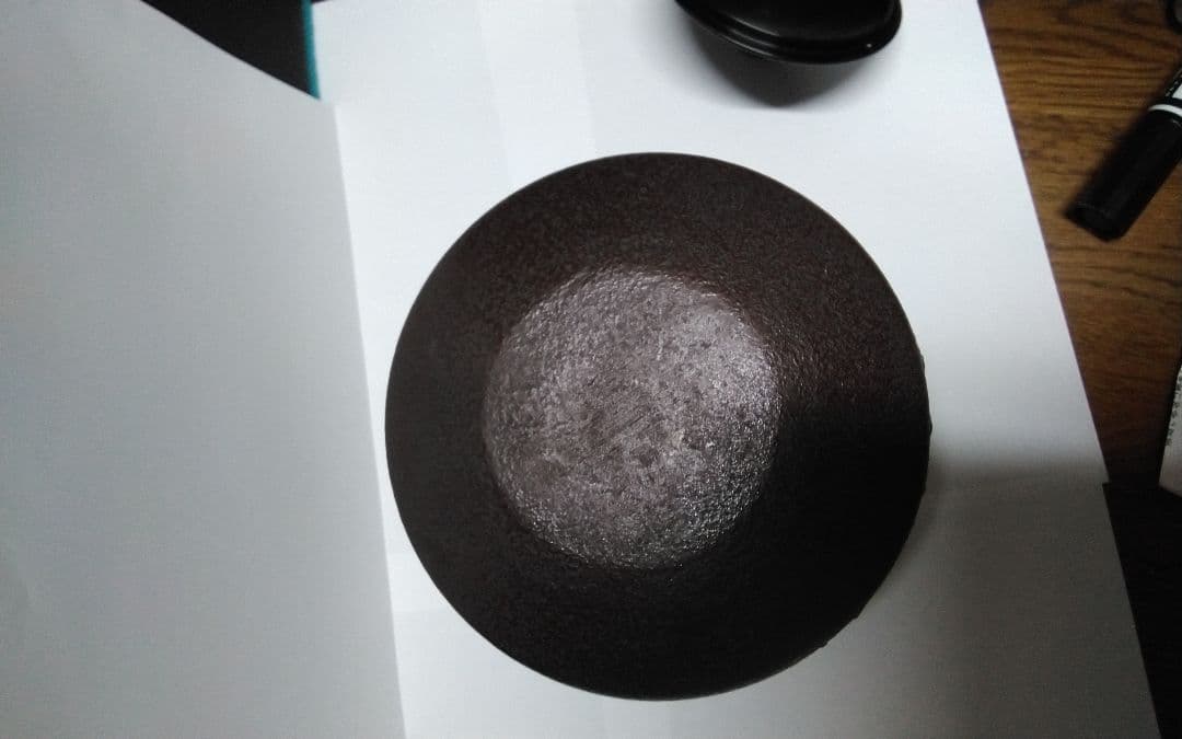 mJu-03.佐藤清光作・小釜・尻張釜・アンティーク・共箱付き