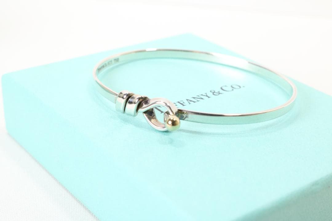 【美品】Tiffany & Co. シルバーバングル 箱 ポーチ付き
