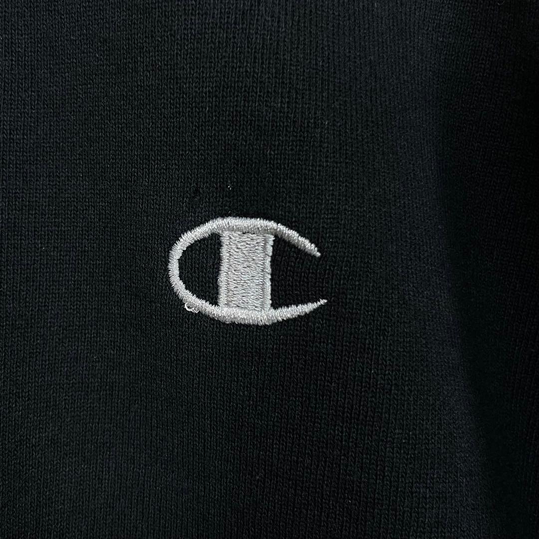 たっく様☆チャンピオン スウェット XL ブラック 黒 裏起毛 刺繍ロゴ 袖ロゴ
