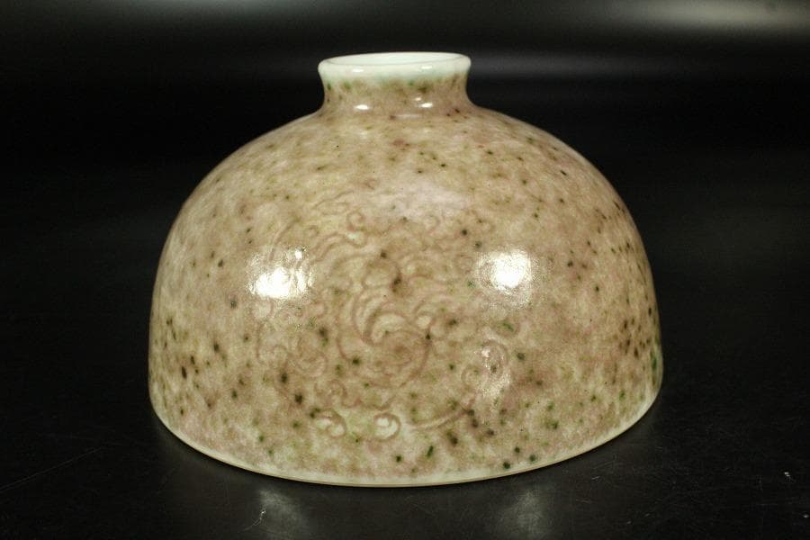 中国美術 釉裏紅 刻龍紋 壷(K-A720)